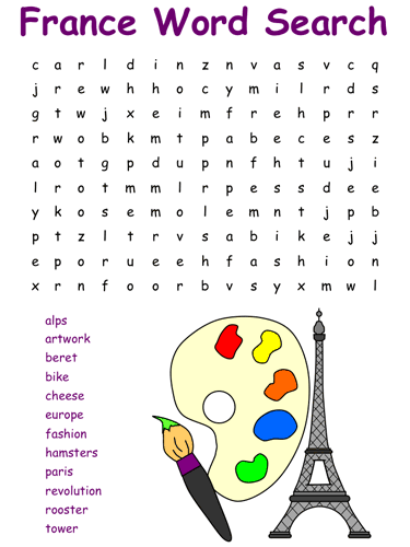 France Word Searches