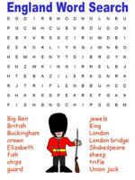 United Kingdom wordsearch