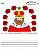 United Kingdom What I've Learned Worksheet