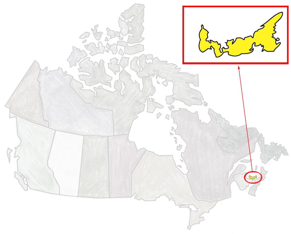 map of Canada - PEI
