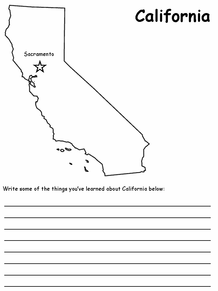 california map coloring pages - photo #17