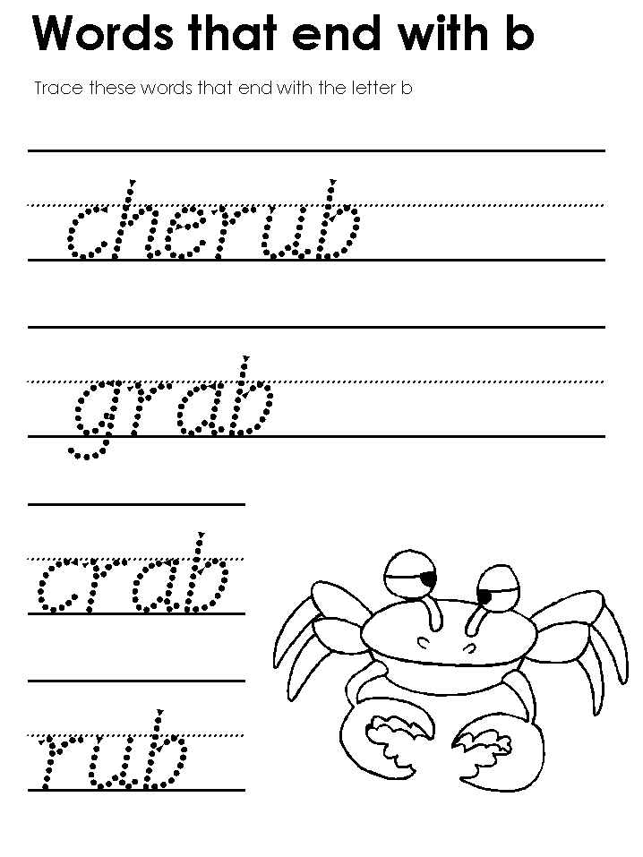 Modern Manuscript Tracers - Ending Consonant Sounds