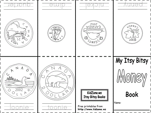 Itsy Bitsy Book - Canadian Money