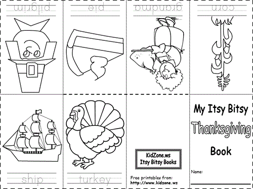 Thanksgiving Itsy Bitsy Book