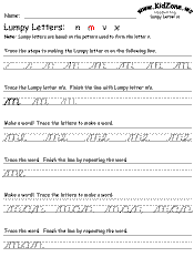 cursive handwriting practice worksheet