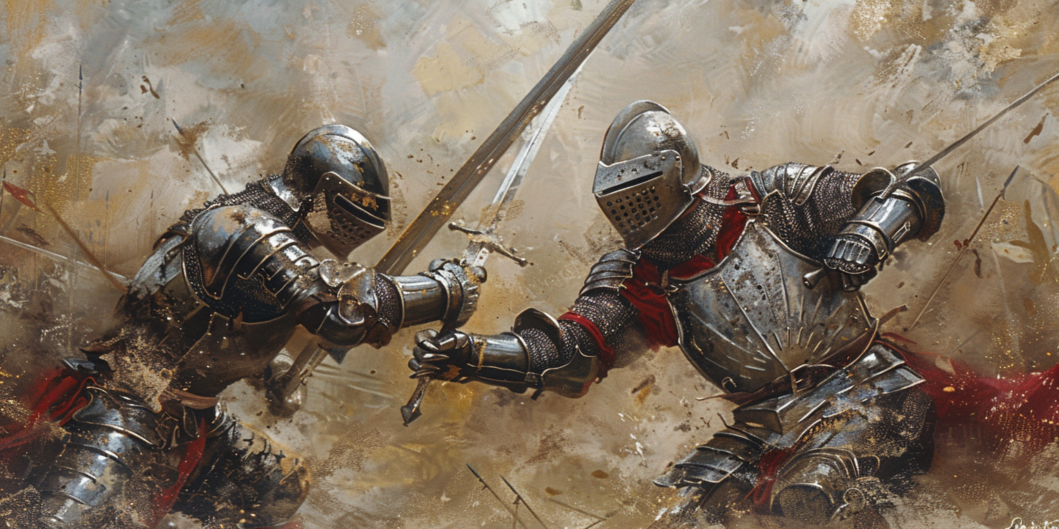 digital art of knights' duel