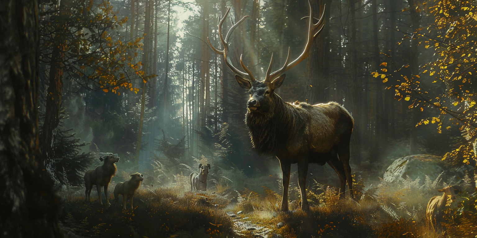 digital art of a majestic stag