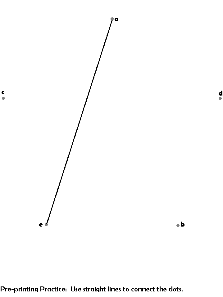 pre-printing practice worksheet - star connect the dots