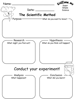 scientific method worksheet