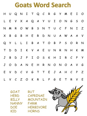 Goats Word Searches