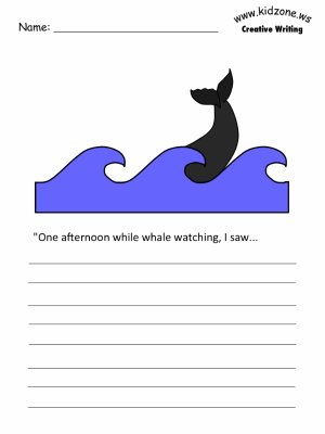 Whales Writing Prompt worksheets