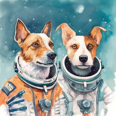 Belka and Strelka space dogs