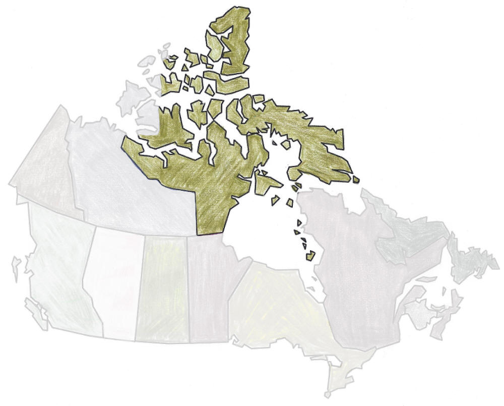 map of Canada - Nunavut