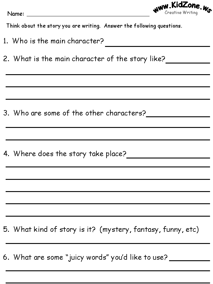 Creative Writing Story Questions
