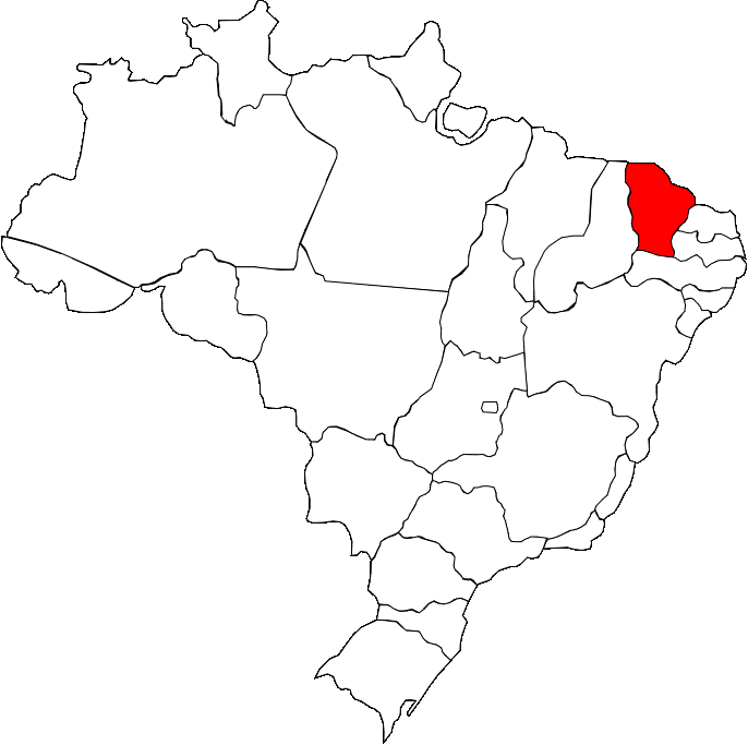 Carte du brésil montrant où se trouve Ceara