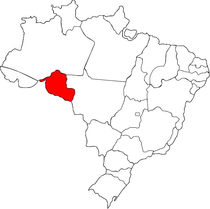 Carte du brésil montrant où se trouve Rondonia