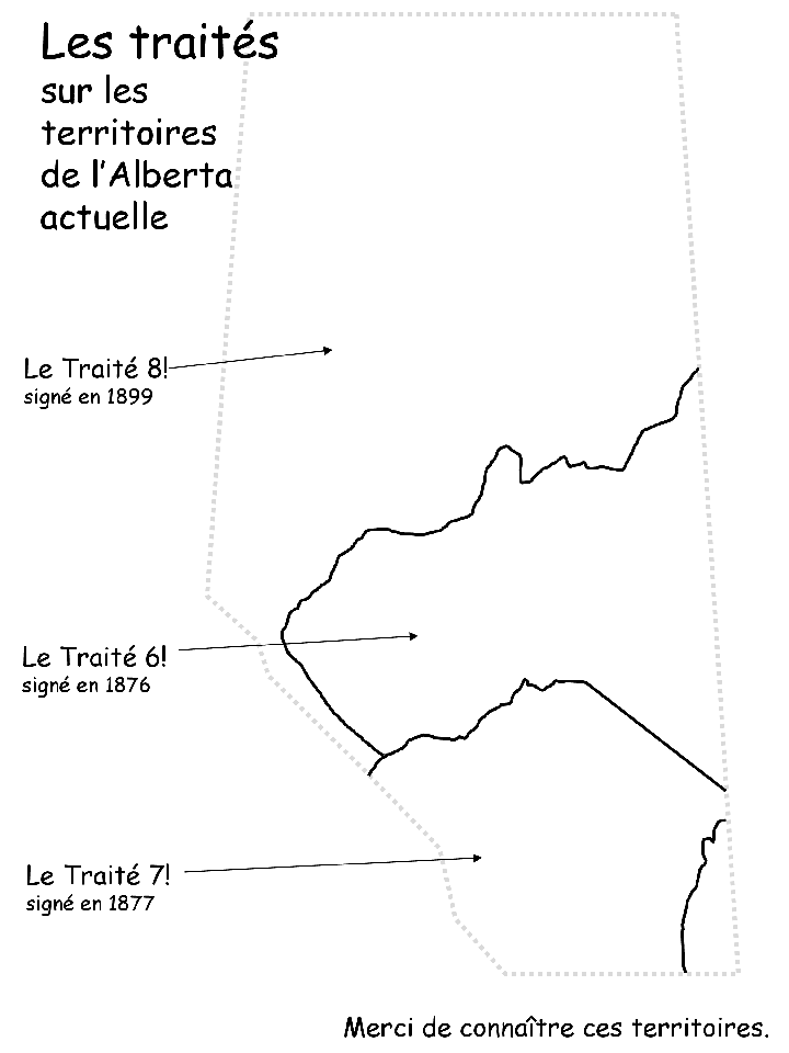 Carte de l'Alberta - Terres de Traité