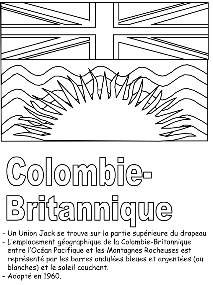 Drapeau: Coloriage + informations