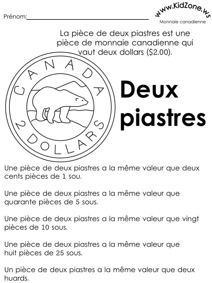 Info Sur Monnaie (2 piastres)