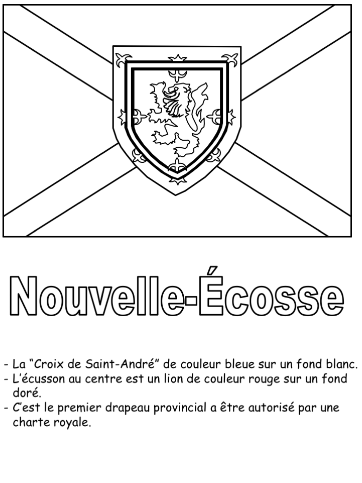 Le drapeau provincial-Coloriage + info