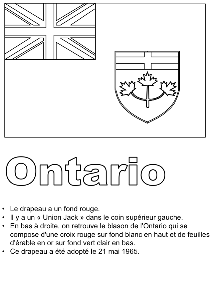 Exercice-Le drapeau de l'Ontario