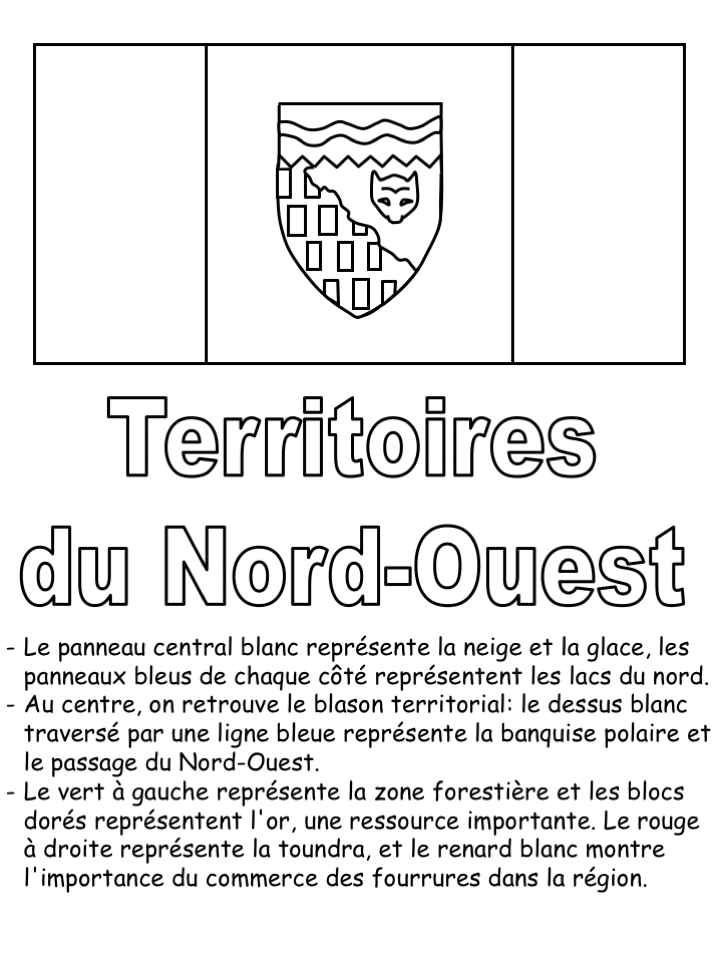 Le drapeau territorial - Coloriage + informations