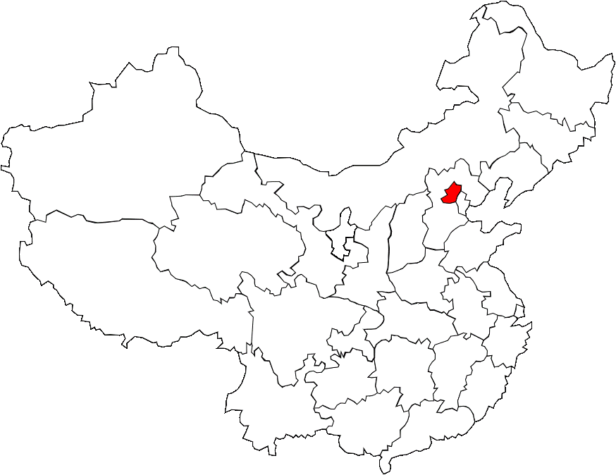 Une carte de la Chine montrant où se trouve Beijing