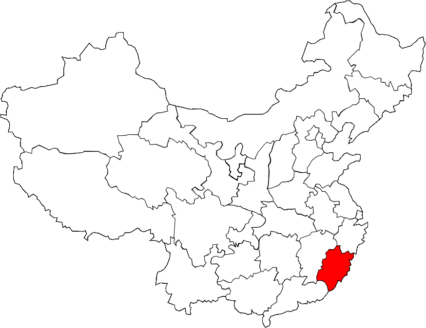 Carte du Fujian