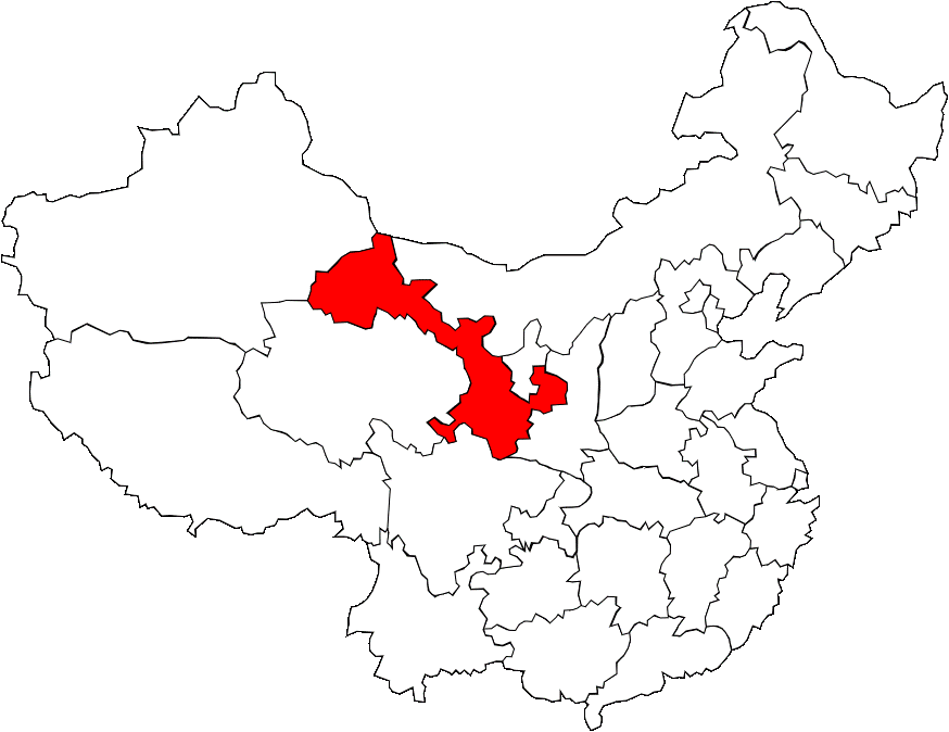 Carte du Gansu