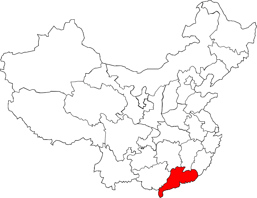 Carte du Guangdong