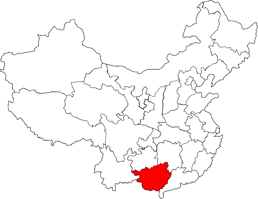Carte du Guangxi