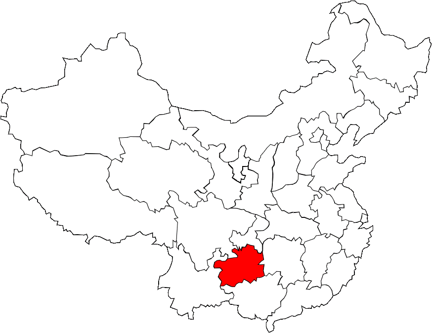 Carte du Guizhou