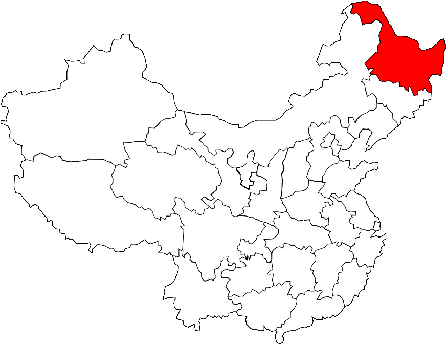 Carte du Heilongjiang