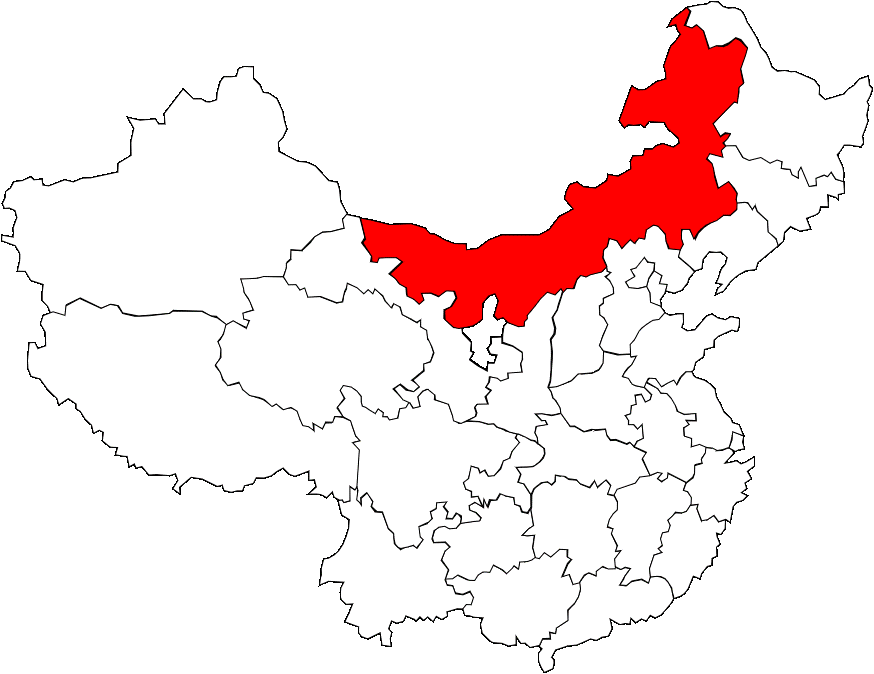 Carte de la Mongolie-Intérieure