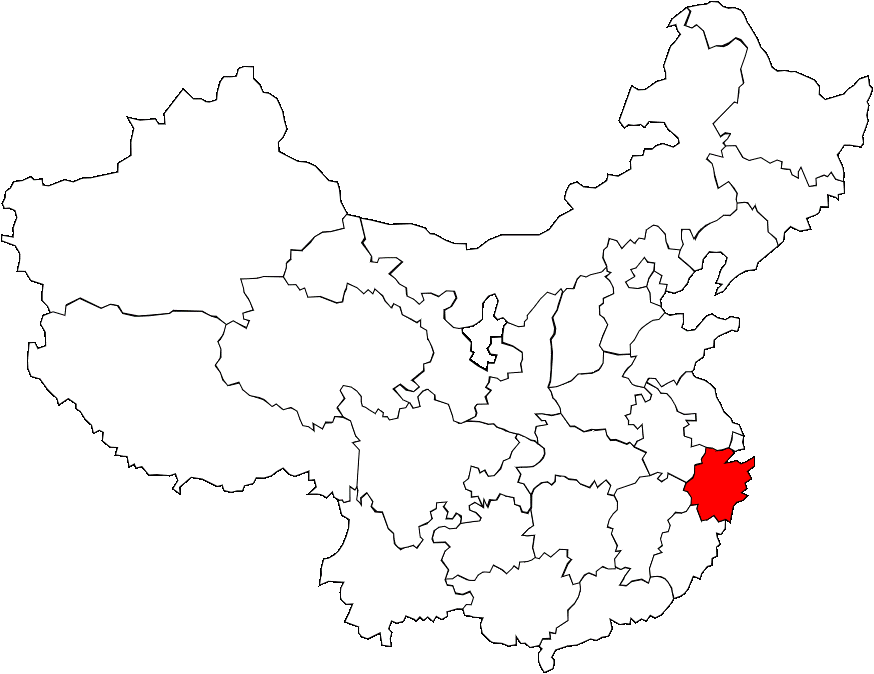 Carte du Zhejiang