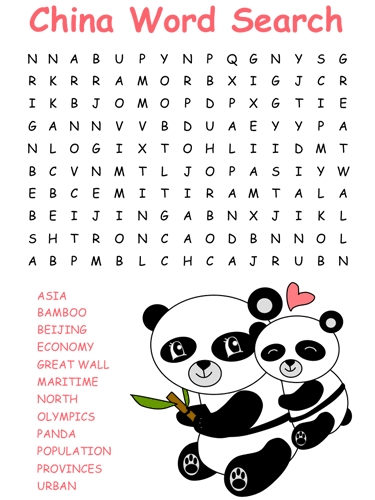 China Word Searches
