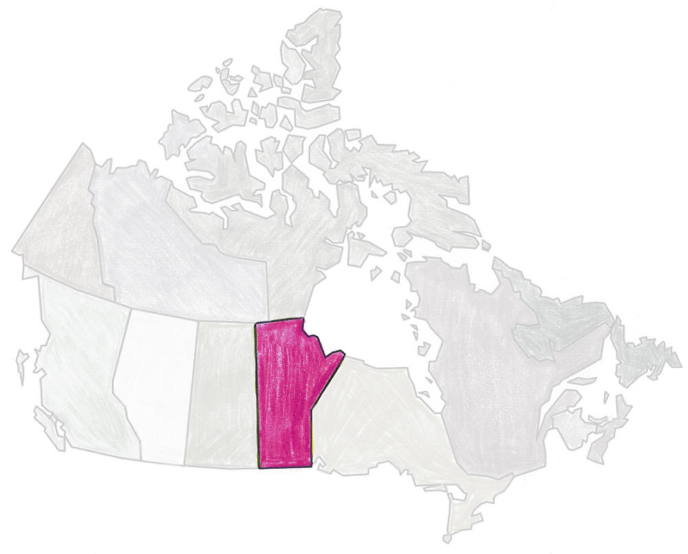 map of Canada - Manitoba