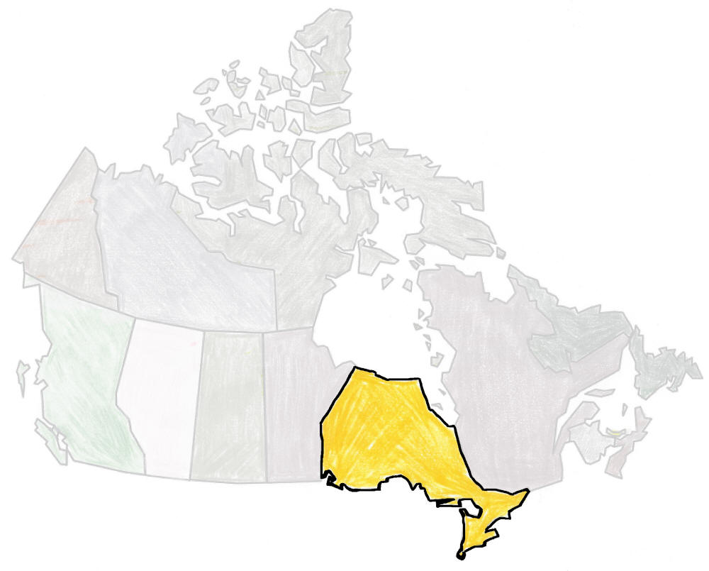 map of Canada - Ontario