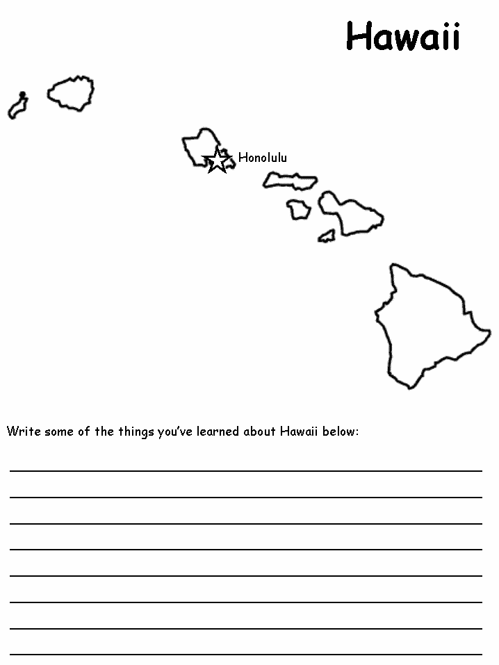 Hawaii State Map