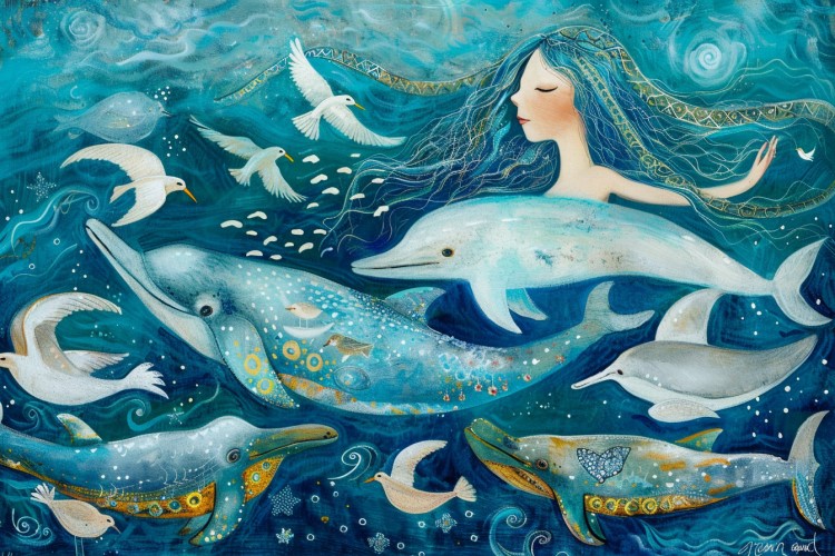 Cora rallies the ocean animals