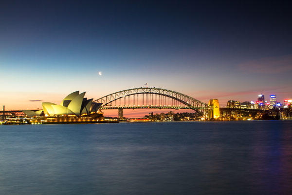 Sydney Harbour at night