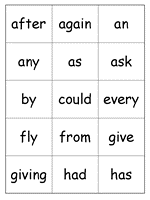 Grade One Dolch Words - Set 1