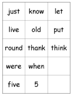 Grade One Dolch Words - Set 3