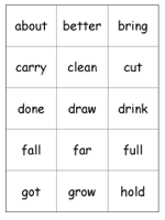 Grade Three Dolch Words- Set 1