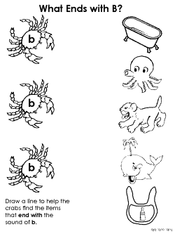 Ending consonant practice worksheet