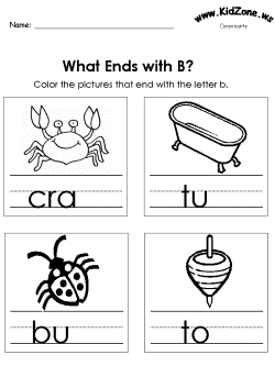 Ending consonant practice worksheet