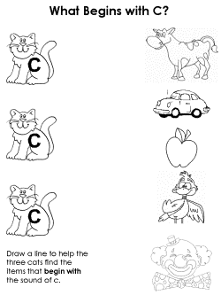 Beginning consonant practice worksheet