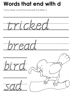 Ending consonant practice worksheet