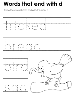Ending consonant practice worksheet