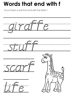 Ending consonant practice worksheet